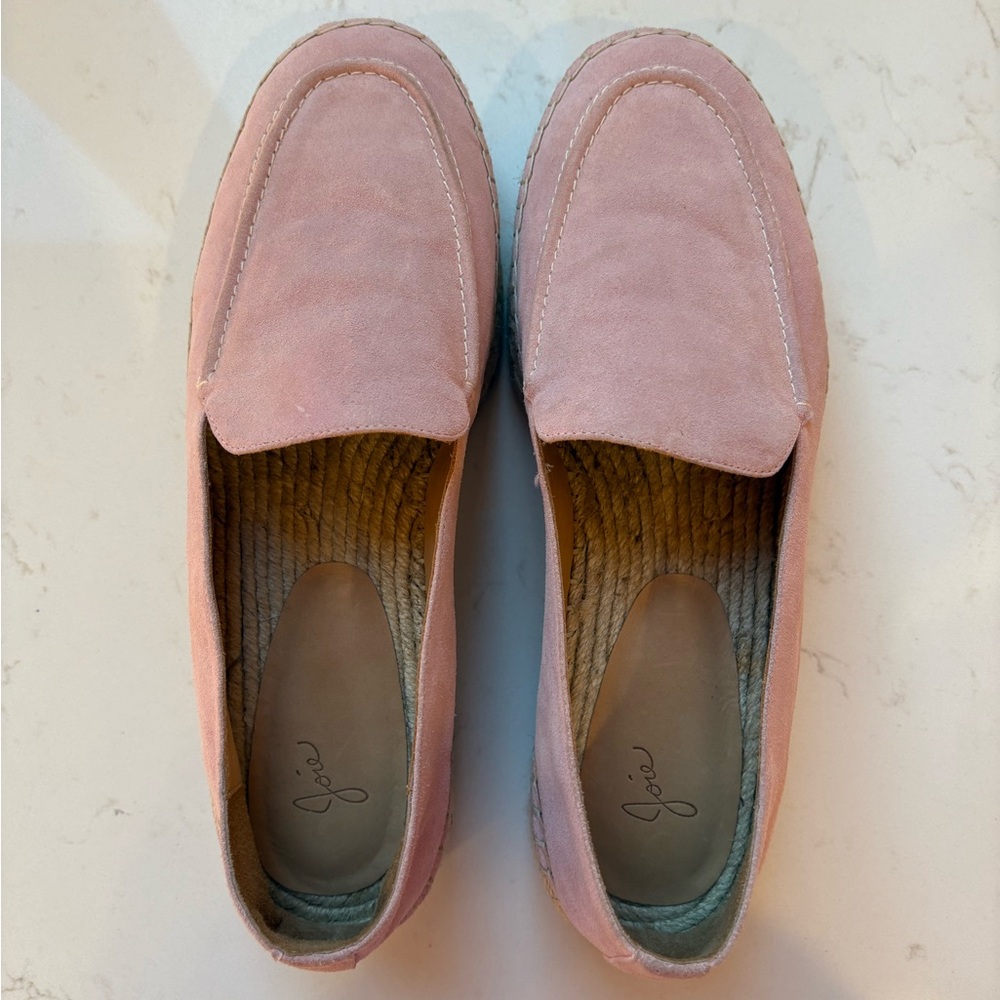 NWOT Joie Blush Suede Women's Platform Loafer. Size 41. Retail price $250.